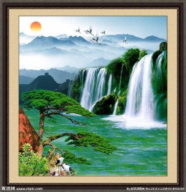 山水风景迎客松