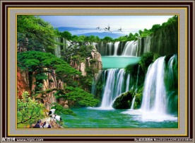 风景画流水