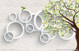 大树3D立体背景墙