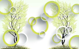 大树3D立体背景墙