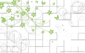 简约花纹立体背景墙