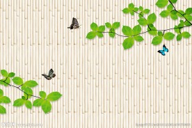 绿叶现代简约背景墙