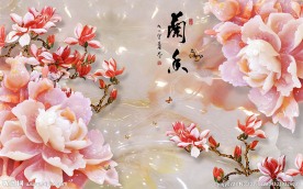 兰香玉雕背景墙