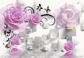 玫瑰花立体背景墙