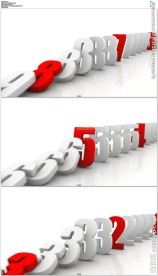 三维空间立体数字倒计时