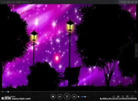紫色城市 夜空LED 动态素材
