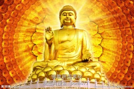 华岩寺大佛释迦牟尼佛莲花背景