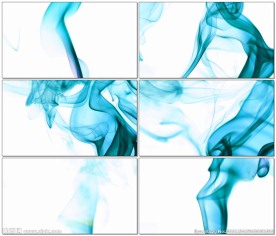 蓝色烟雾在白色背景上