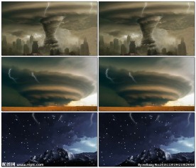 震撼龙卷风暴背景视频