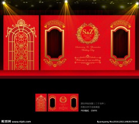 欧式红金色巴洛克婚礼