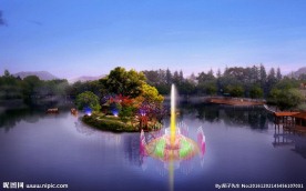 养老基地喷泉节点