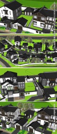 中式民居建筑草图SU模型