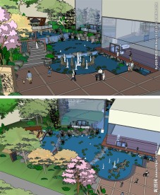 销售中心景观草图大师SU模型