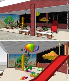 幼儿园室内活动室草图SU模型