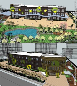 幼儿园建筑草图大师SU模型