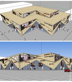 综合商场建筑草图大师SU模型