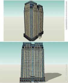 新古典办公楼草图大师SU模型