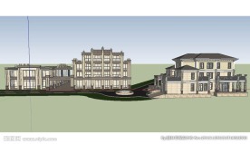 新古典别墅建筑草图大师SU模型