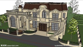 SketchUp别墅草图模型