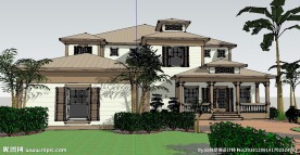 别墅建筑草图大师SU模型