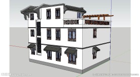 中式别墅带CAD草图大师模型