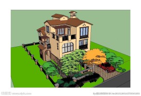 别墅建筑草图大师SU模型