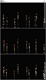 湖面上漂浮的蜡烛