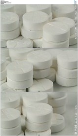 白色旋转的药片