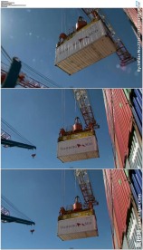 港口起重机装卸集装箱