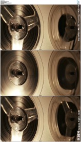 转动的老磁带录音机