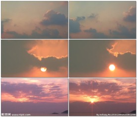 唯美云层与太阳的高清素材视频