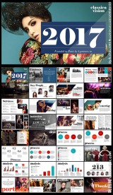 时尚杂志风格新年计划总结PPT