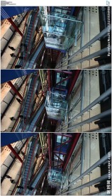 俯拍商场电梯下楼