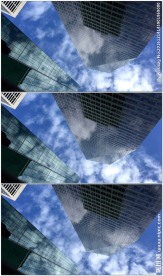 仰拍城市高楼外立面