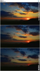 美丽的山脉日落