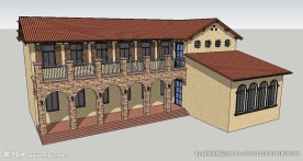 地中海风格别墅建筑草图大师SU