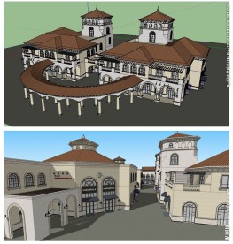 西班牙商业建筑草图大师SU模型