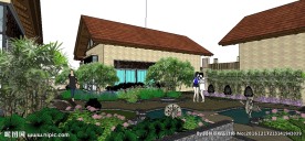 东南亚风格别墅草图大师SU模型