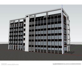 办公楼建筑草图大师SU模型