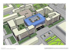 办公楼建筑草图大师SU模型