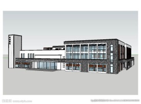 办公楼建筑草图大师SU模型