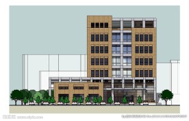 办公楼建筑草图大师SU模型