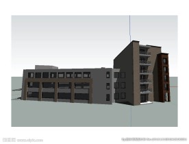 办公楼建筑草图大师SU模型