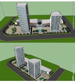 办公楼建筑草图大师SU模型