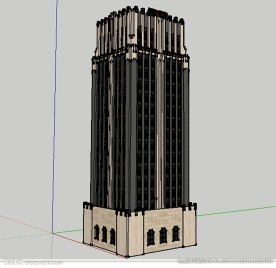 高层办公楼建筑草图大师SU模型