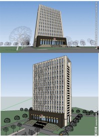 高层建筑模型SU草图模型