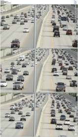 早上拥挤的交通