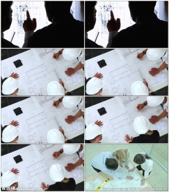 工程师研究工程蓝图