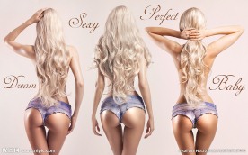 性感美女背影背景墙