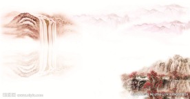 水墨画山水画 3D源分层